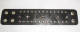 Braceletes de Couro com logos de Bandas