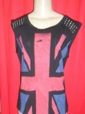 Blusa Preta de bandeira