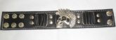 Braceletes de Couro com logo de Caveira Moicano