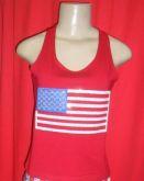 Blusa regata Vermelha Band EUA