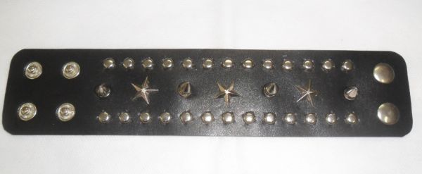 Braceletes de Couro com logos de Bandas