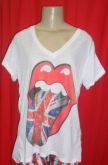 Blusa Branca Boca Língua de Bandeira