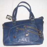 Bolsa Couro ecologico de caveira Azul