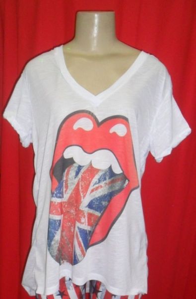 Blusa Branca Boca Língua de Bandeira
